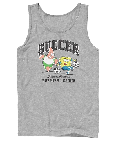 Fifth Sun Men's SpongeBob SquarePants and Patrick Star Soccer Premier League Graphic Tank Top