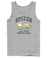 Fifth Sun Men's SpongeBob SquarePants and Patrick Star Soccer Premier League Graphic Tank Top