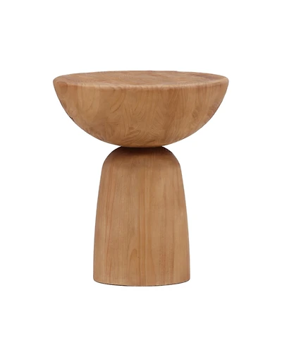 Dovetail Furniture Kyoto Pine Wood Round Side Table