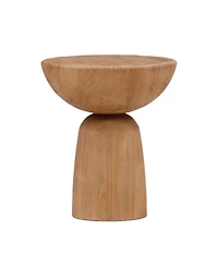 Dovetail Furniture Kyoto Pine Wood Round Side Table