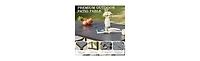Erommy 7-piece Outdoor Patio Dining Set, 6 Woven Rattan Swivel Chairs With Cushions and Metal Slat Table With 1.96" Umbrella Hole