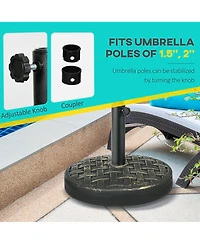 Outsunny Patio Umbrella Base, 40 lbs. Heavy Duty Umbrella Stand, Bronze