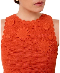 Mint Velvet Women's Crochet Bodice Midi Dress