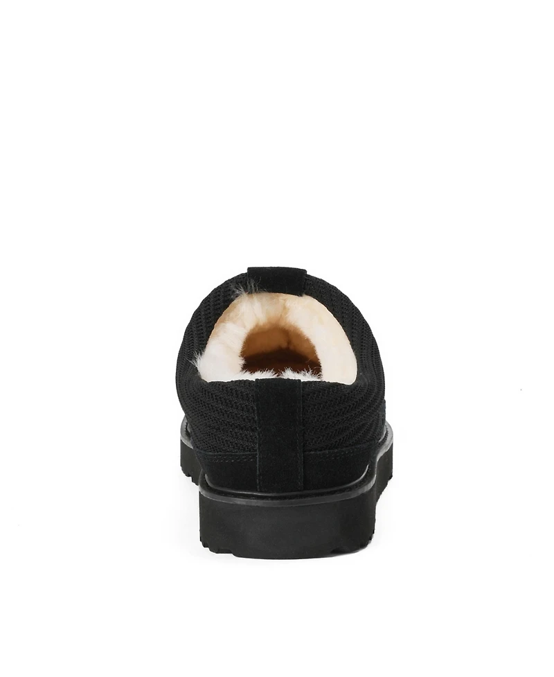 Dearfoams Men's Grafton Allday Knit Water Repellent Clog Slippers