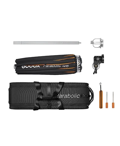 Godox 128 Parabolic Light Focusing System Kit 50-Inch Reflector for Various Strobe Lights