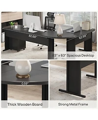Tribesigns 83" L-Shaped Executive Desk