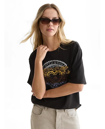 Scotch & Soda Women's Embroidered Loose-Fit T-Shirt