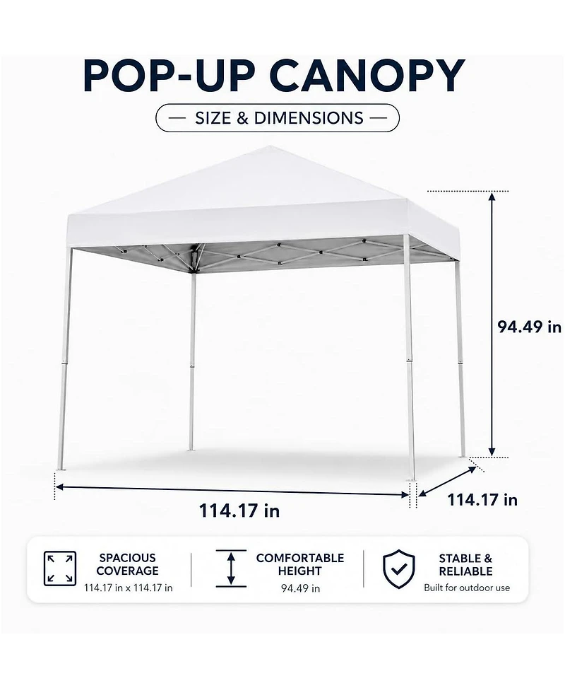 gaomon 10x10 ft Pop Up Canopy Tent with Slant Legs