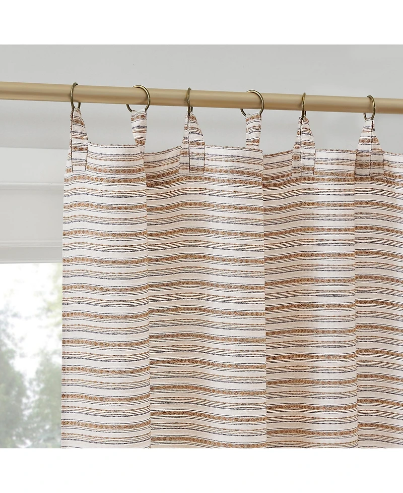 Archaeo Woven Stripes Ring Top Curtains