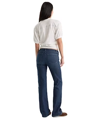 Good American Women's Low-Rise Bootcut Ghost-Waistband Jeans