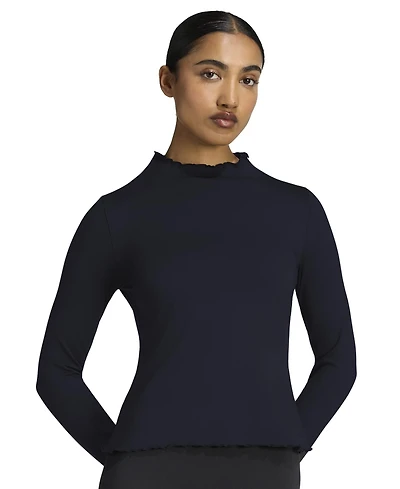 adidas Women's Long-Sleeve Funnel Neck Slim-Fit Shirt