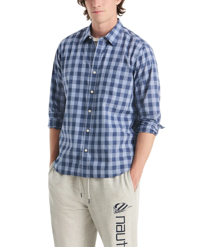 Nautica Men's Plaid Long-Sleeve Shirt