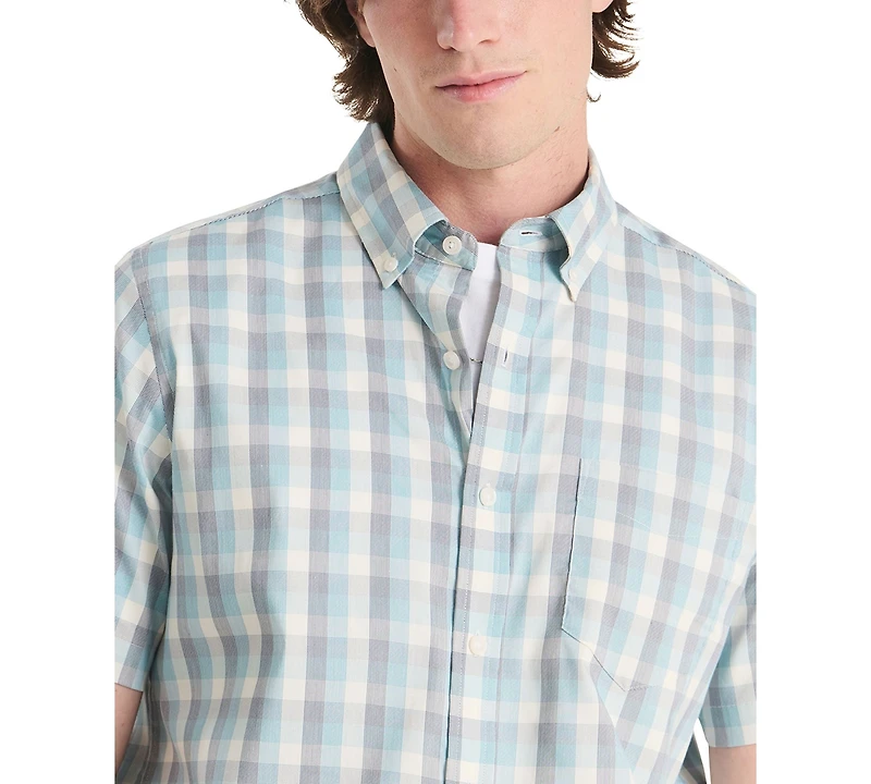Nautica Men's Plaid Short-Sleeve Shirt