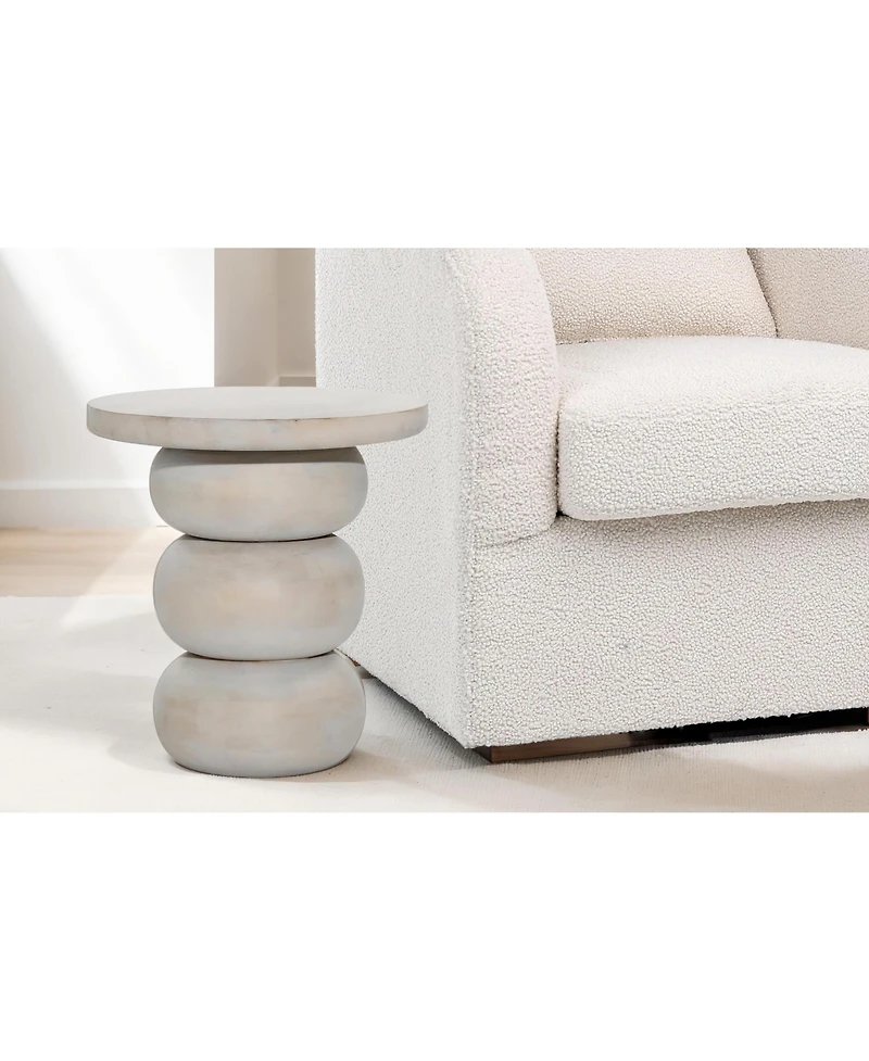 Dovetail Furniture Doretta Mango Wood Side Table