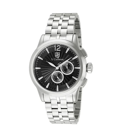 Invicta S.Coifman Men's Heritage Chronograph Dial Leather Strap Watch