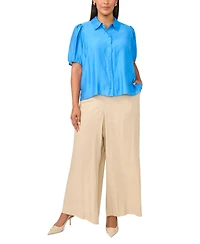 Vince Camuto Plus Puff-Sleeve Work Blouse