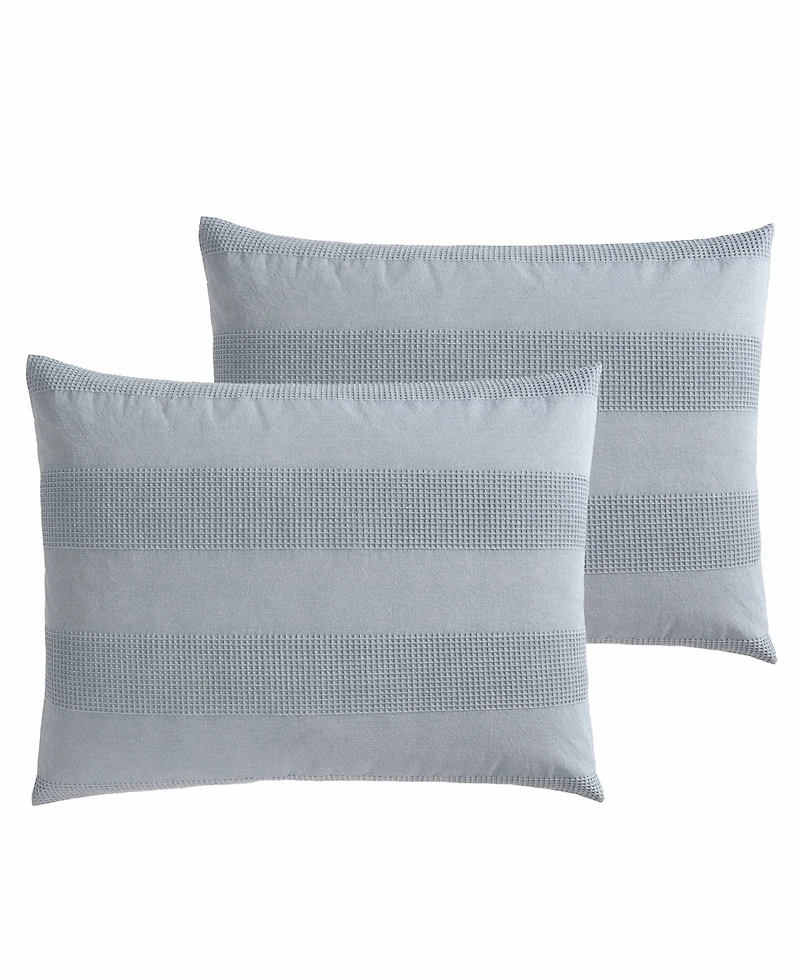 Palm Aire Harbor Waffle Stripe 3-Piece Comforter Set