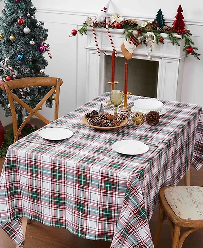 Avanti Holiday Plaid Tablecloth, 52" x 70"
