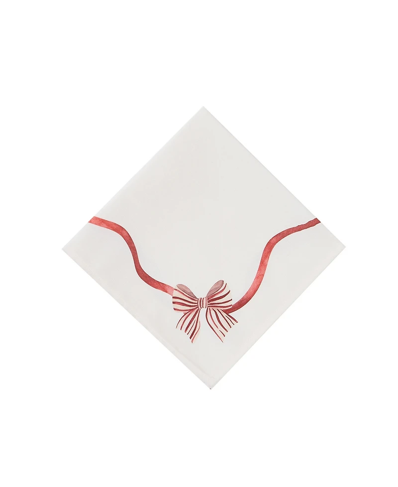 Avanti Heirloom Noel Bow And Ribbon Napkins, Set of 4