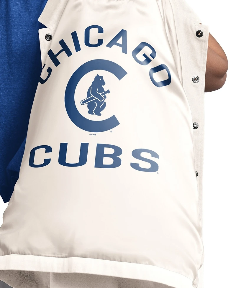 Starter Women's Chicago Cubs Cooperstown First Down Full-Snap Long-Sleeve Coaches Jacket