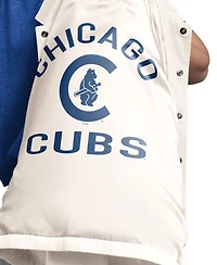 Starter Women's Chicago Cubs Cooperstown First Down Full-Snap Long-Sleeve Coaches Jacket