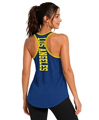 G-iii 4Her by Carl Banks Women's Los Angeles Rams Tater Ii Racerback Scoop-Neck Burnout Tank Top
