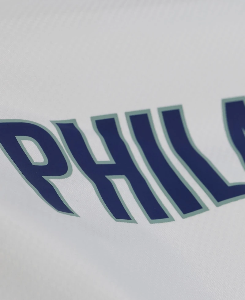 Mitchell & Ness Men's White Philadelphia Phillies Yacht Rock Coaches Full-Snap Hooded Windbreaker Jacket