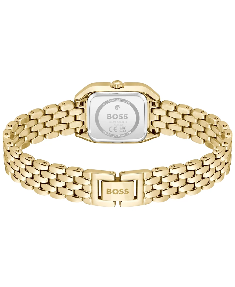 Hugo Boss Women's Mae Petite Quartz Ionic Plated Thin Gold Steel Watch 22mm