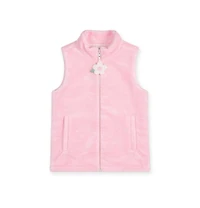 Florence Eiseman Toddler Girls Plush Fleece Zip Up Vest Jacket 2T-4T