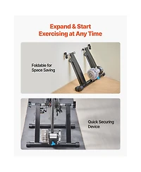 Sevorley Foldable Fluid Bike Trainer Stand for Indoor Cycling, 26-29 in and 700C Wheels