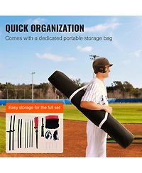 Vevor 7x7 ft Baseball Softball Practice Net Hitting Batting Multiple Accessories