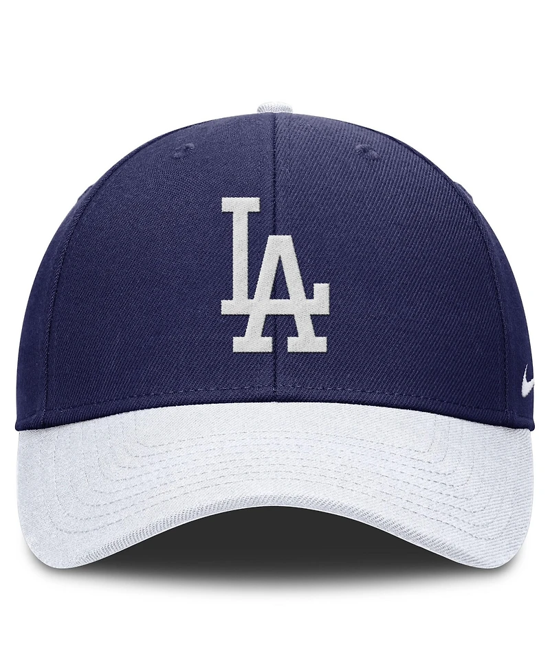 Nike Men's Navy/White Los Angeles Dodgers Dri-fit Club Adjustable Hat
