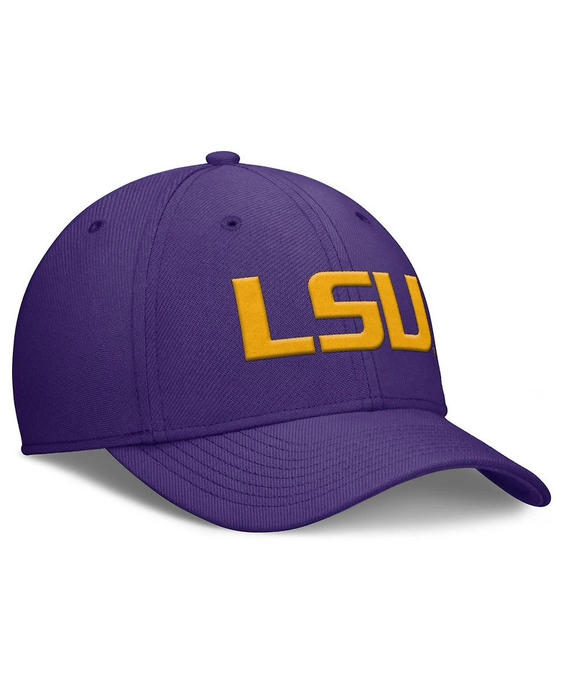 Men's Nike Purple Lsu Tigers Rise SwooshFlex Dri-fit Hat