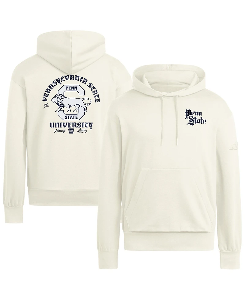 Men's adidas Cream Penn State Nittany Lions Vintage Vault Premium Hoodie