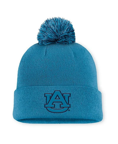Men's Nike Turquoise Auburn Tigers Primetime Peak Campus Cuffed Knit Hat with Pom