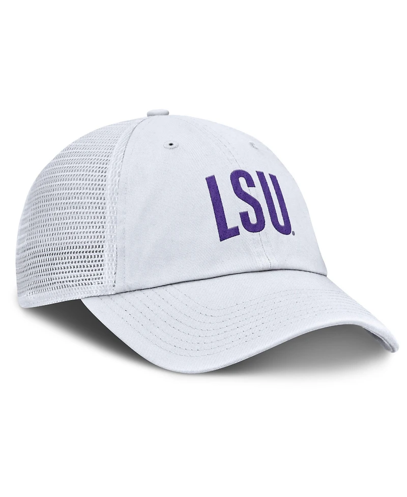 Nike Men's White Lsu Tigers Club Campus Trucker Adjustable Hat