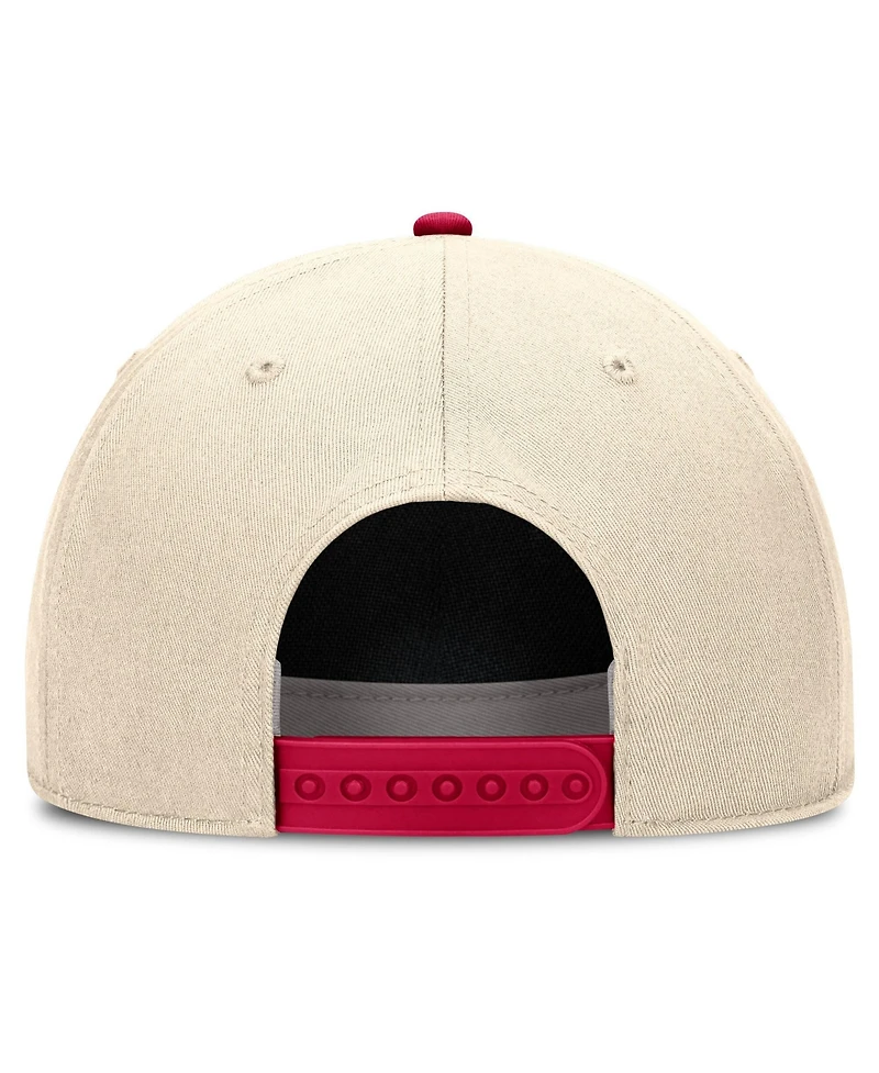 Nike Men's Natural/Cardinal Stanford Cardinal Academic Rise Dri-fit Adjustable Hat