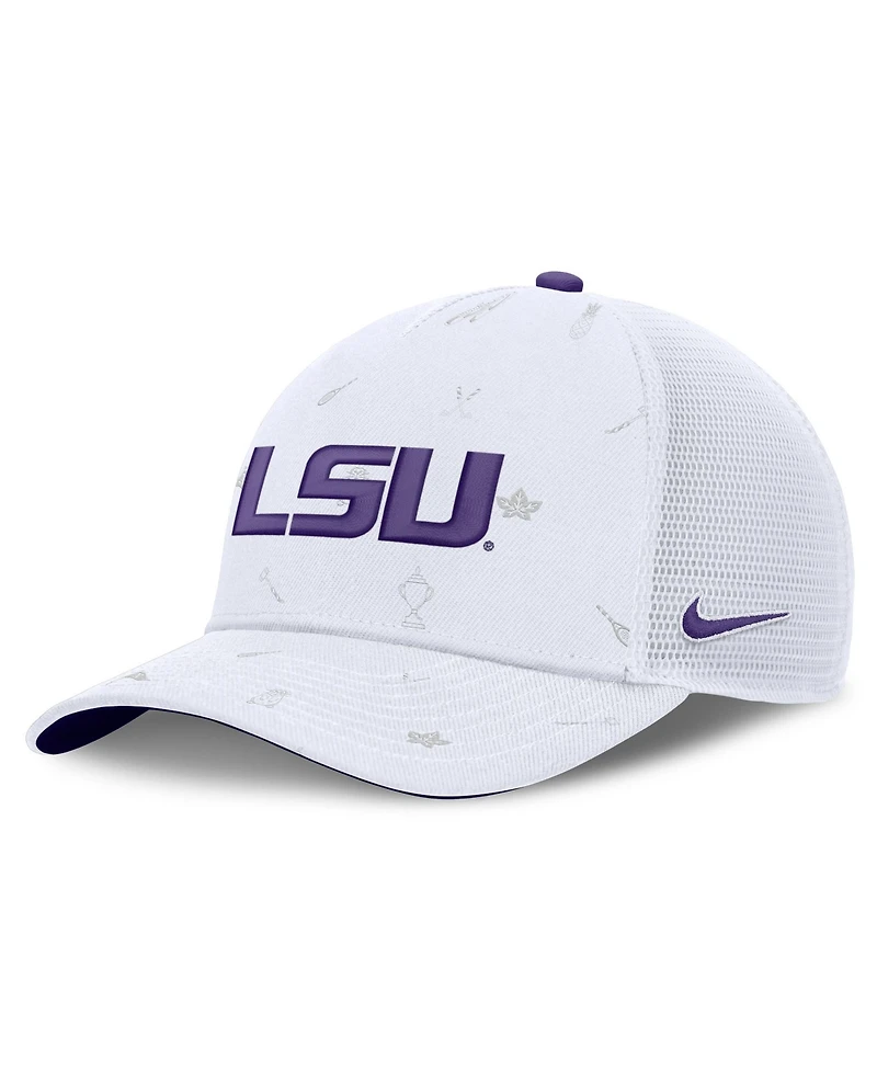 Nike Men's and Women's White Lsu Tigers Country Club Golfin' Rise Trucker Adjustable Hat