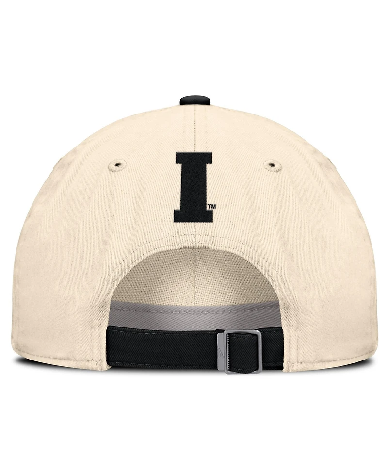Men's and Women's Nike Natural Iowa Hawkeyes 2026 Primetime Natural 2-Tone Club Adjustable Hat