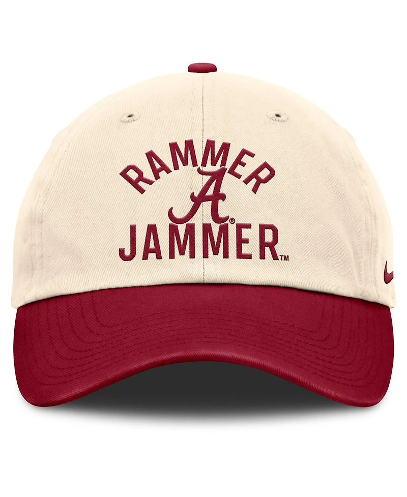 Nike Men's and Women's Natural Alabama Crimson Tide 2026 Primetime Natural 2-Tone Club Adjustable Hat