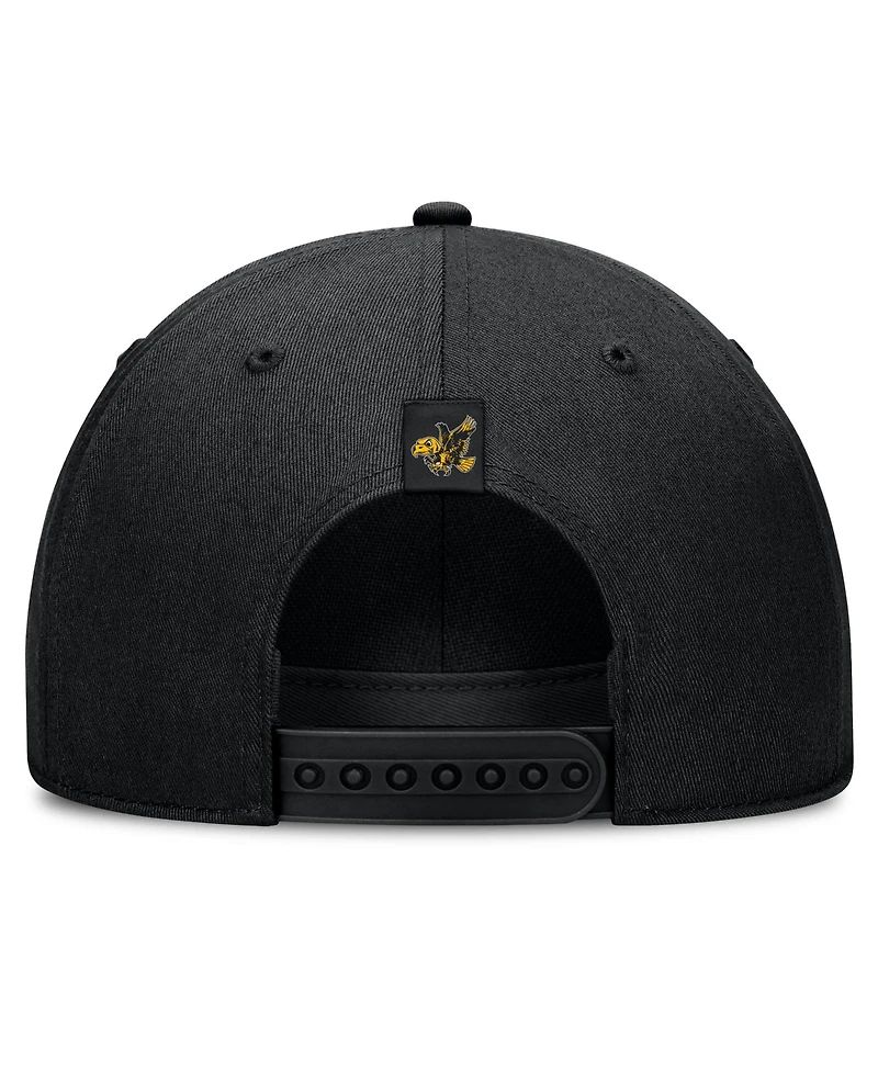 Men's and Women's Nike Black Iowa Hawkeyes 2026 Basketball Refresh 5-Panel Rope Rise Hat