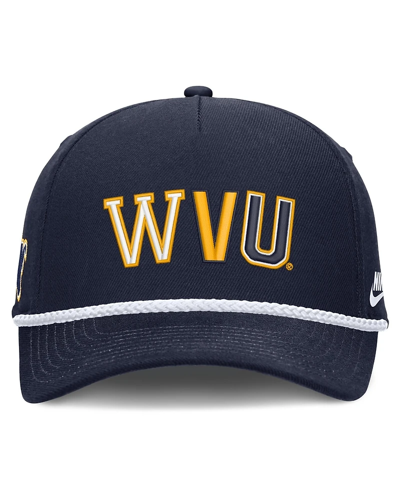 Men's and Women's Nike Navy West Virginia Mountaineers 2026 Basketball Refresh 5-Panel Rope Rise Hat