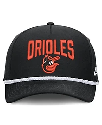 Men's Nike Black Baltimore Orioles Cooperstown Rise Adjustable Hat