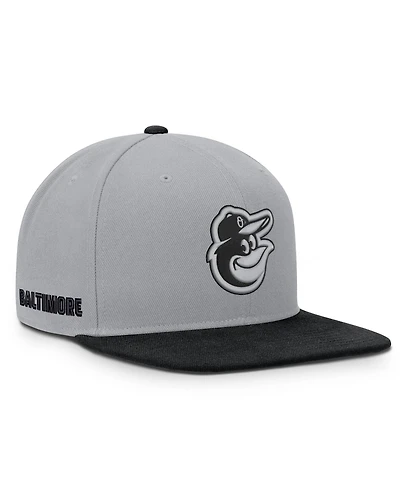 Men's Nike Gray/Black Baltimore Orioles Primetime Pro Dri-fit snapback Hat