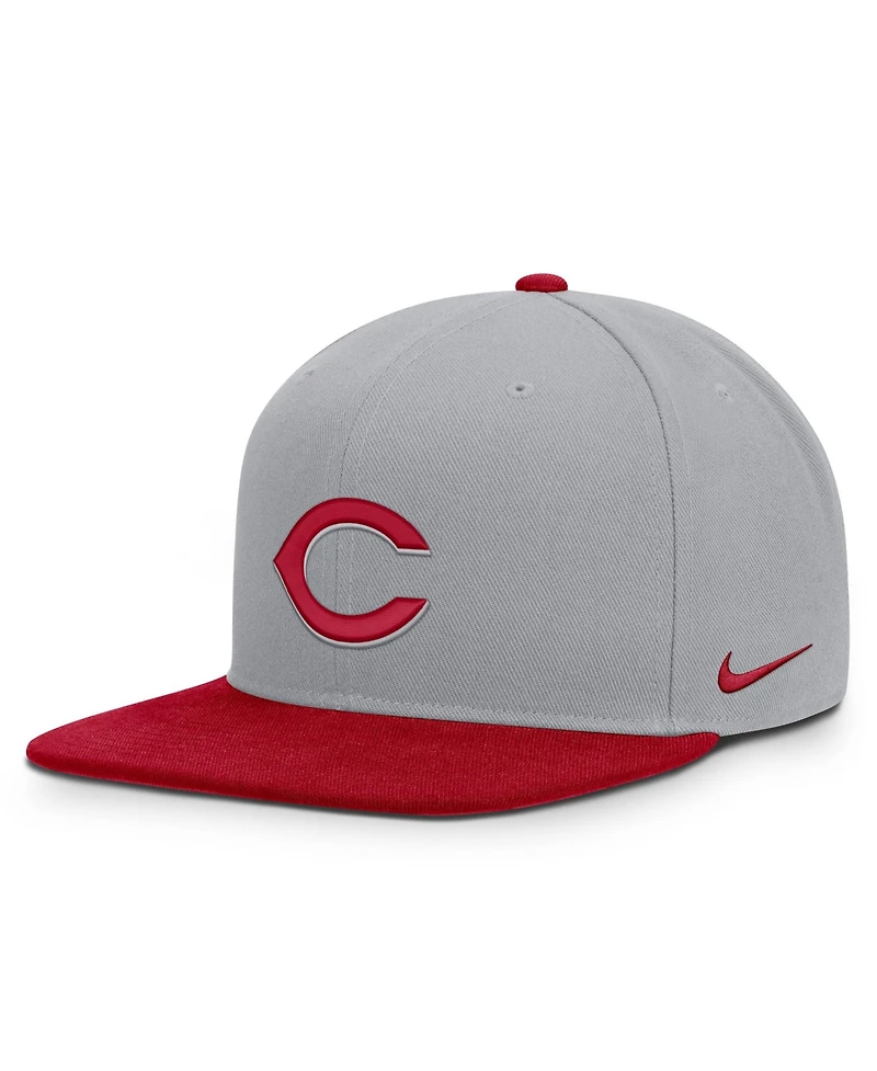 Men's Nike Gray/Red Cincinnati Reds Primetime Pro Dri-fit snapback Hat