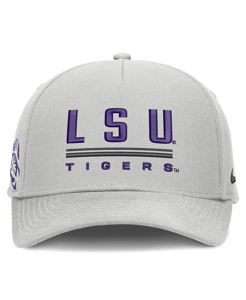 Men's Nike Gray Lsu Tigers 2026 Sideline Dri-fit Rise Adjustable Hat