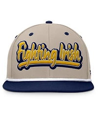 Men's Fanatics Khaki/Navy Notre Dame Fighting Irish Colt Fitted Hat
