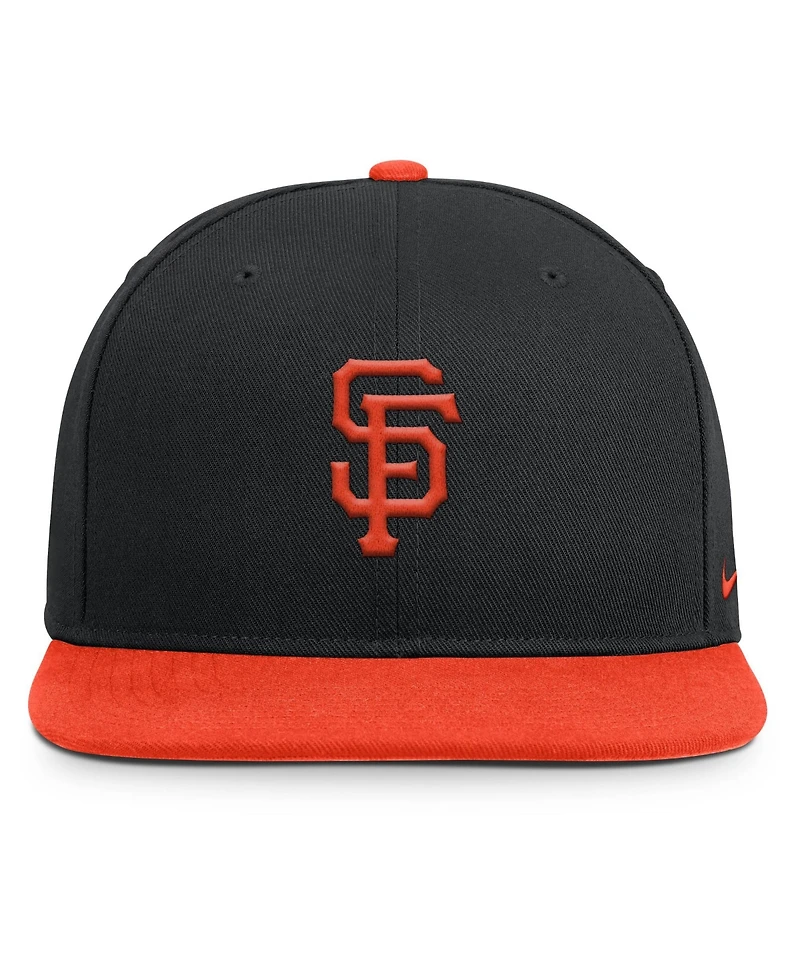 Men's Nike Black/Orange San Francisco Giants Primetime Pro Dri-fit snapback Hat
