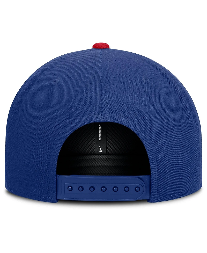 Men's Nike Royal/Red Texas Rangers Primetime Pro Dri-fit snapback Hat