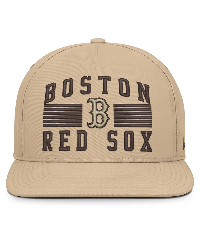 Nike Men's Khaki Boston Red Sox Desert Pro AeroBill Dri-fit Snapback Hat
